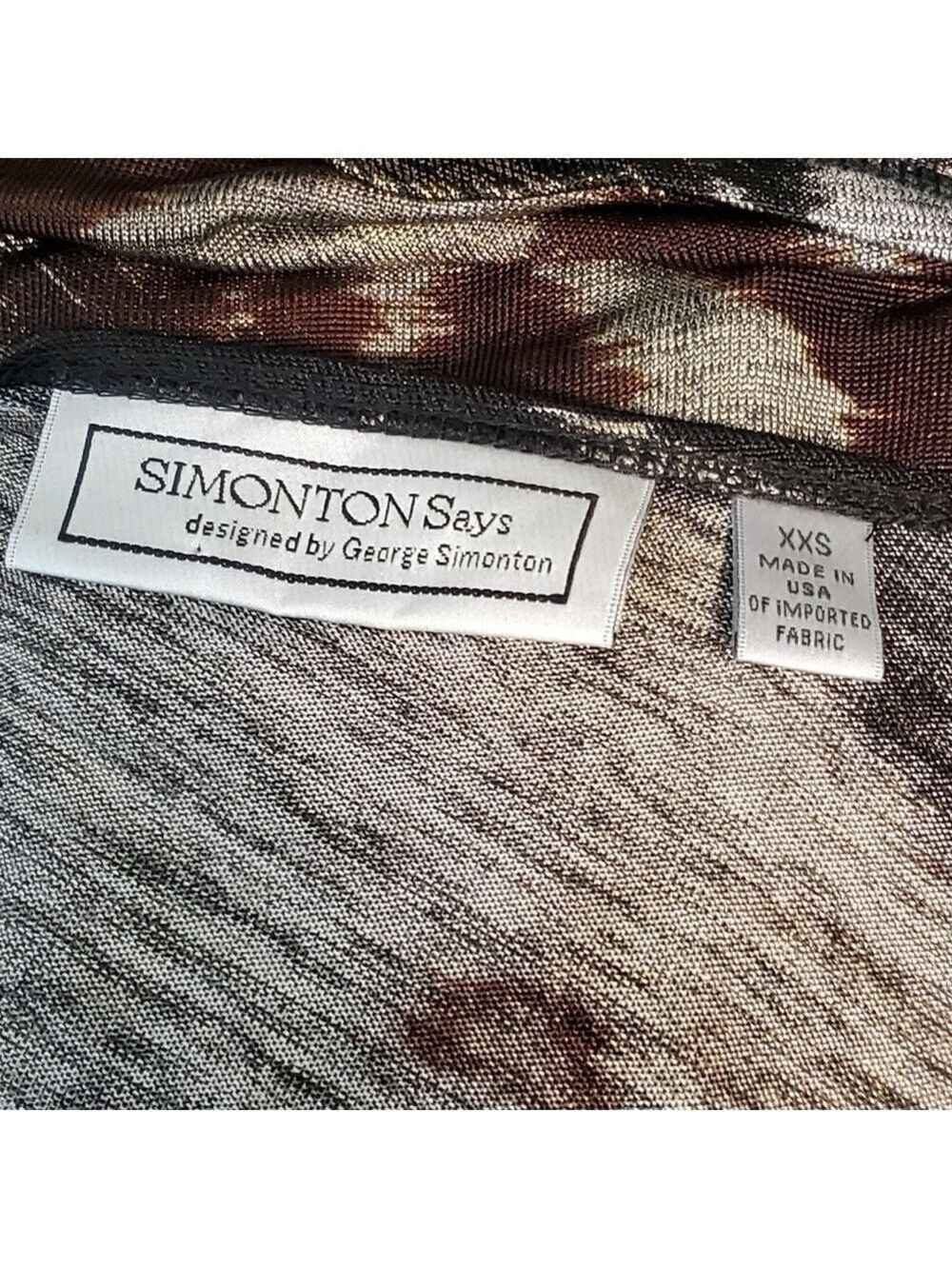 Simonton Says long sleeve open front cardigan, multicolored, size XXS - Picture 5 of 5